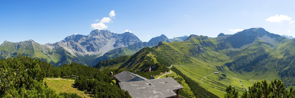 Vue des montagnes du Liechtenstein